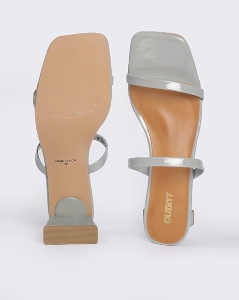 Gray 2025 sandals heels