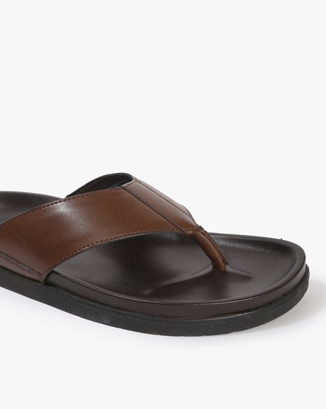 Hugo boss 2025 leather flip flops