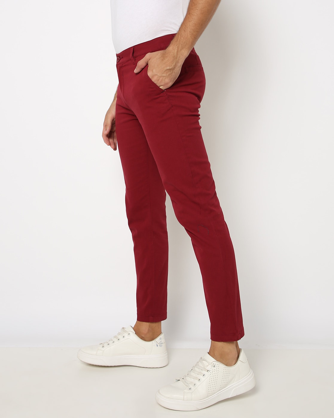 Slim Men's Pants - Red Slim Fit Chinos | Eight X – Eight-X