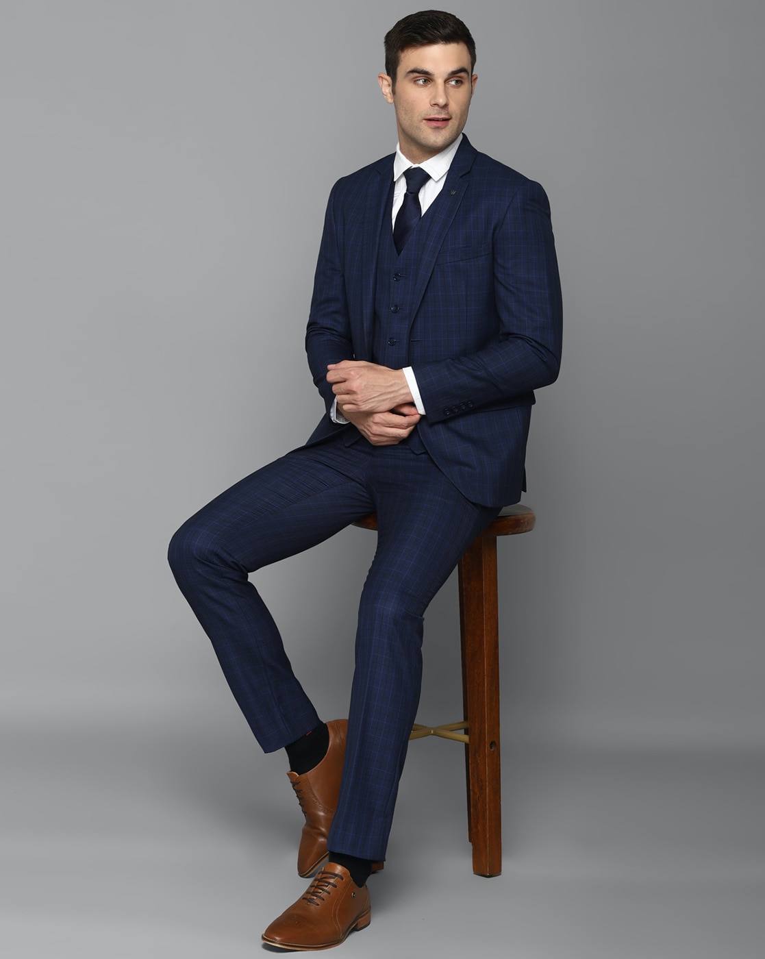 Buy Navy Blue 3P-Suit Sets for Men by LOUIS PHILIPPE Online