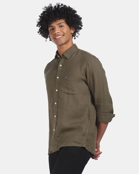 Arrow linen deals shirts online