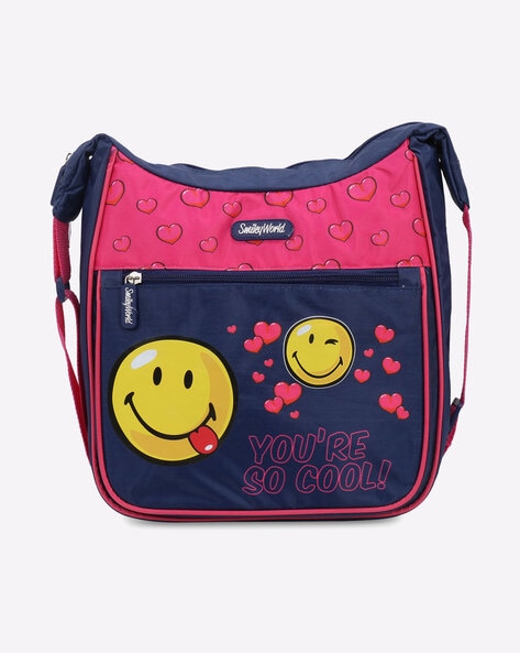 Smiley Pink Multi-face Tote Bag