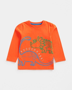 Dino Print Crew-Neck Sweatshirt-image-13