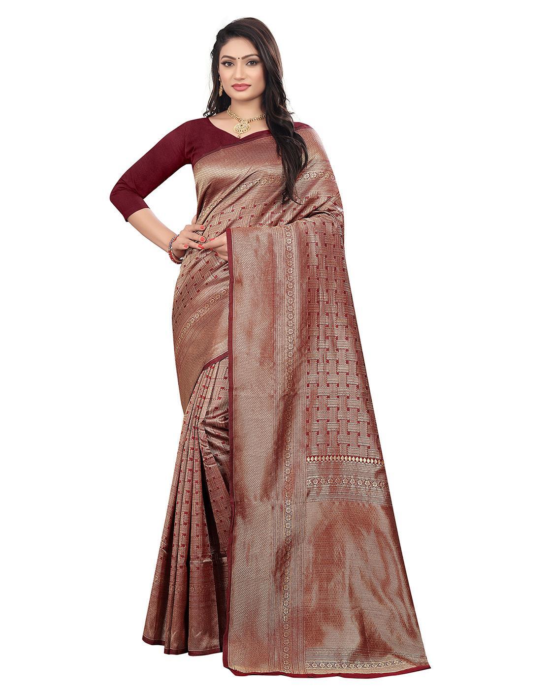 Exquisite Light Brown Printed Saree With Blouse at Rs 2930.00 | Printed  Sarees | ID: 2850502318288