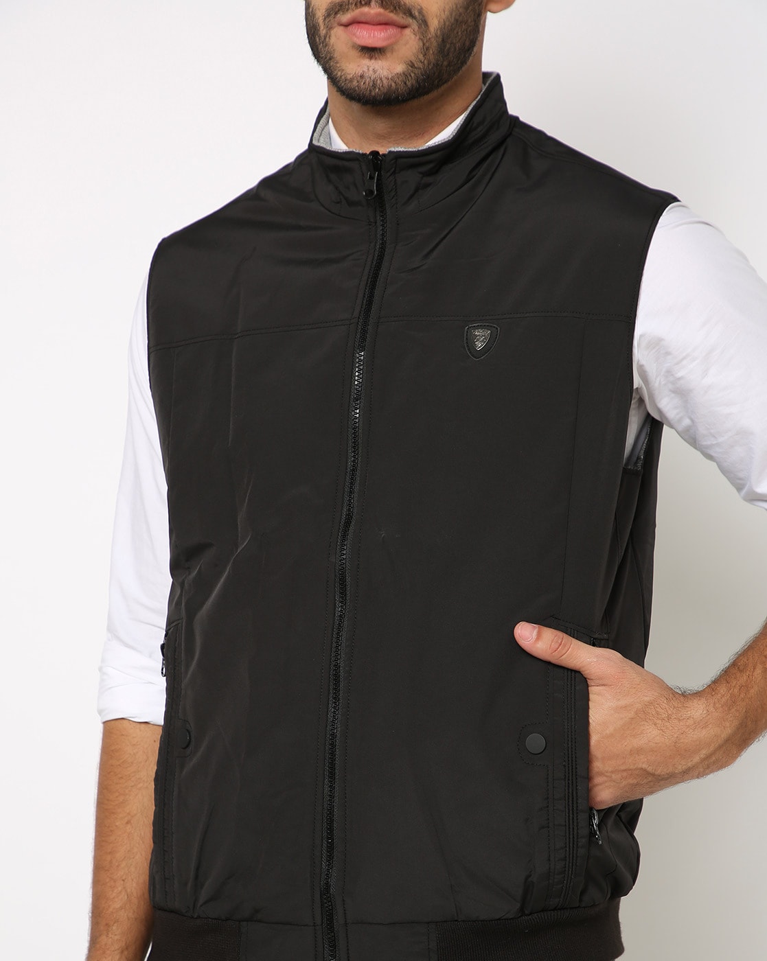 WOOM Half Sleeve Solid Men Jacket - Buy WOOM Half Sleeve Solid Men Jacket  Online at Best Prices in India | Flipkart.com