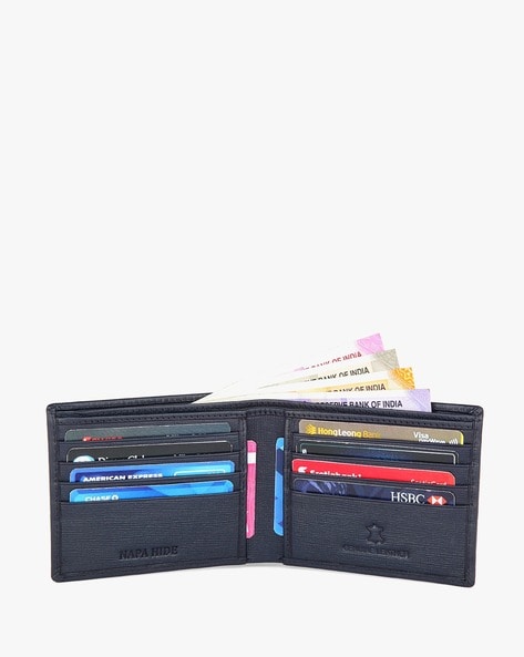 NAPA HIDE Genuine Leather Men Blue Wallet