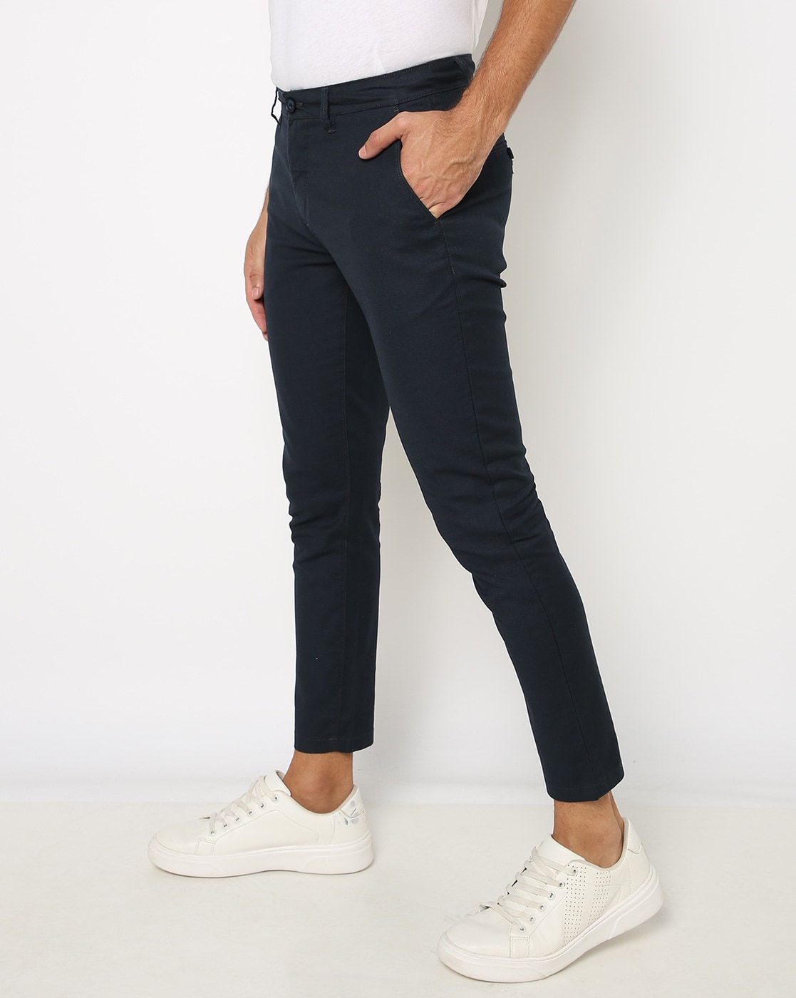 Buy Skinny Fit Ankle-Length Chinos Online at Best Prices in India - JioMart.