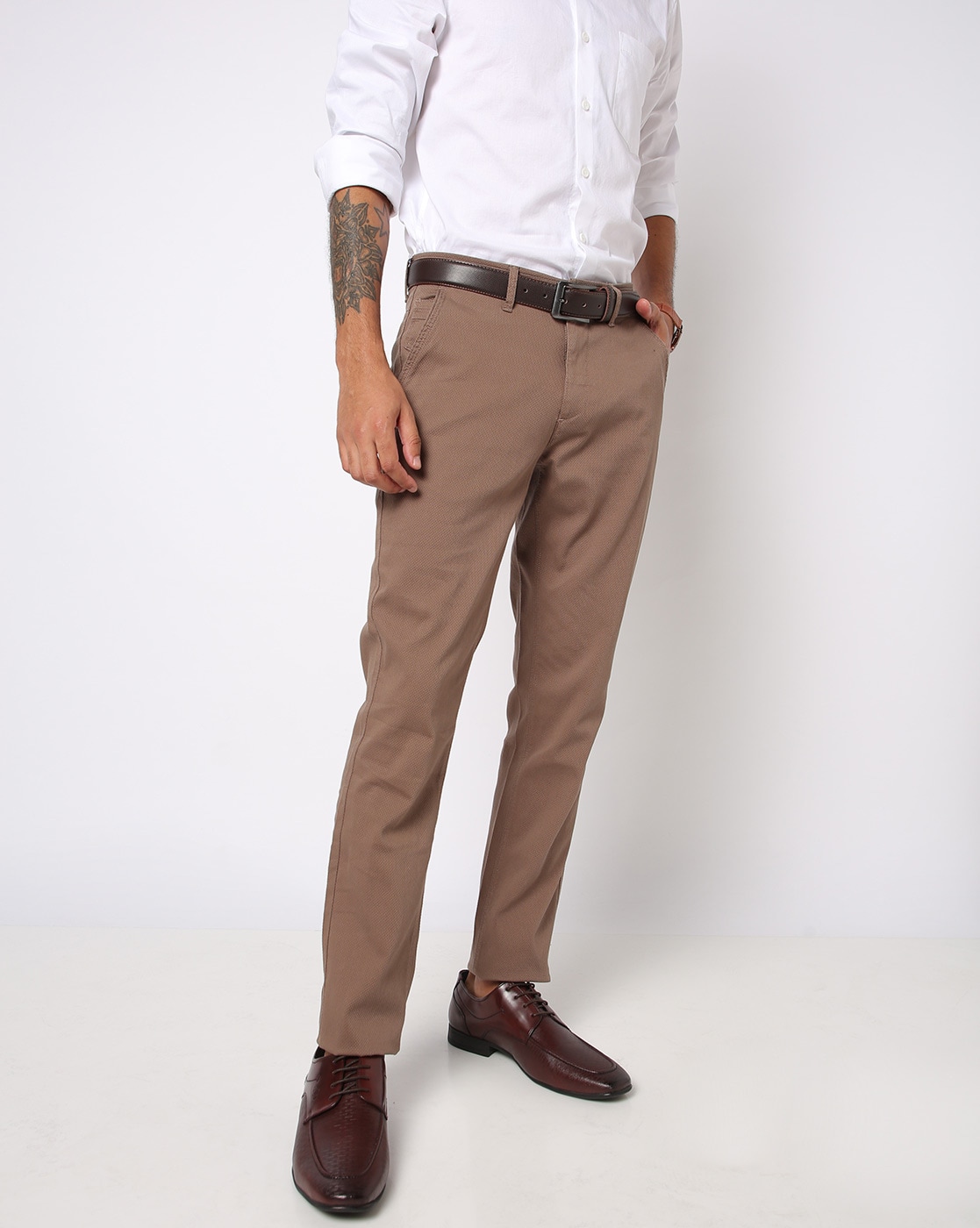 Buy Louis Philippe Brown Trousers Online  609430  Louis Philippe