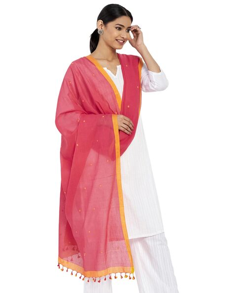 Cotton Jamdani Dupatta Price in India