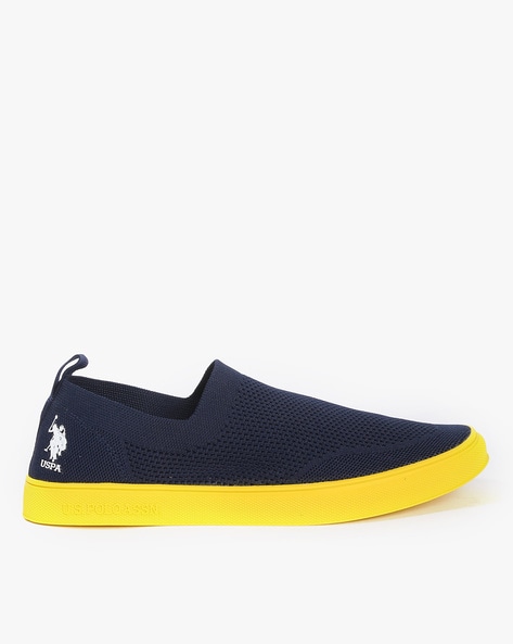 Men Logo Print Slip-On Sneakers