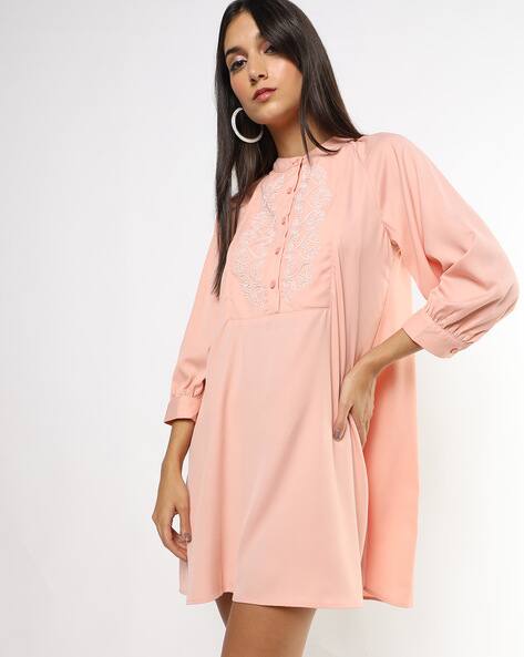 embroidered yoke shift dress Sites-talbotsus-Site