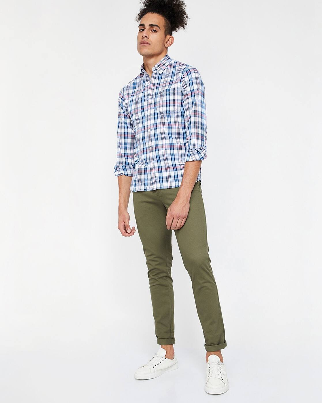 Buy Green Trousers \u0026 Pants for Men by 