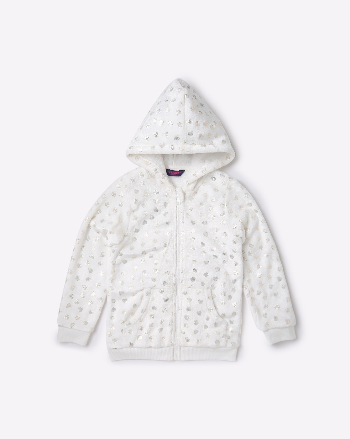 Girls white clearance zip up hoodie