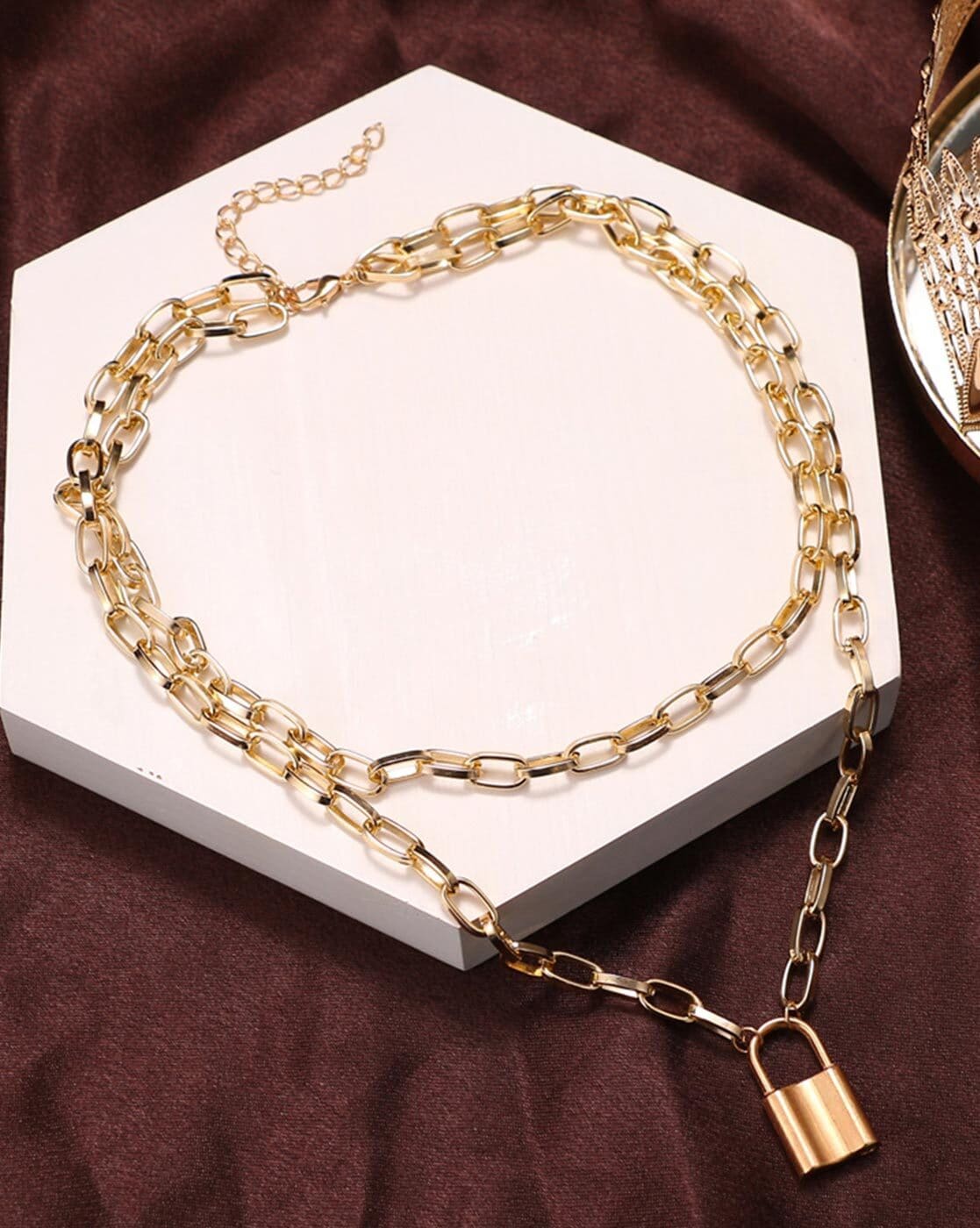 Buy Gold-Toned Necklaces & Pendants for Women by VEMBLEY Online