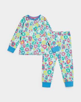 mothercare Printed Lounge Pants with Top Set-picture-30