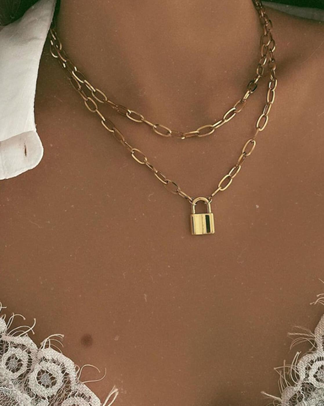 Large Padlock Necklace | MARIA TASH