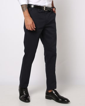 Buy STOP Navy Cotton Mens Casual Trousers  Shoppers Stop