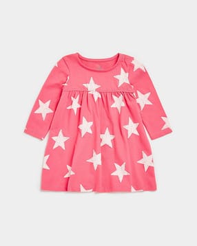 mothercare Stars Print Fit & Flare Dress-picture-47