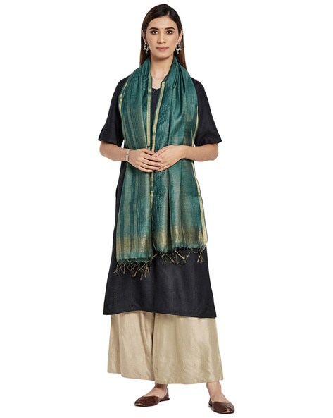 Silk Stole with Woven Motifs Price in India
