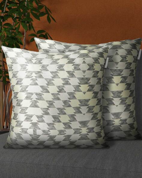 Grey checked cushion outlet covers