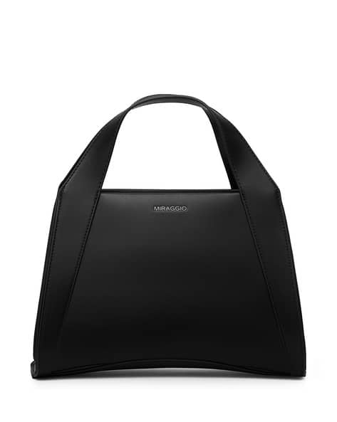 Solid Satchel with Detachable Strap