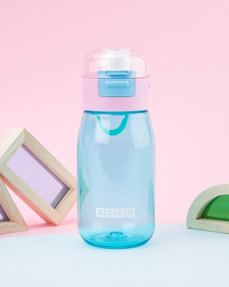 Kids Flip Straw Bottle - Zoku Teal Dino