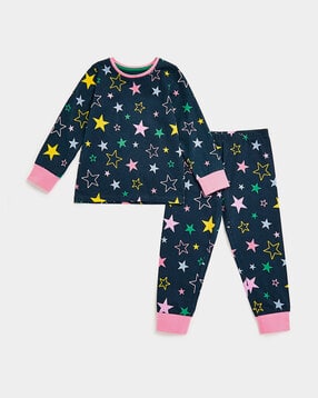mothercare Star Print Lounge Pants with Top Set-picture-52