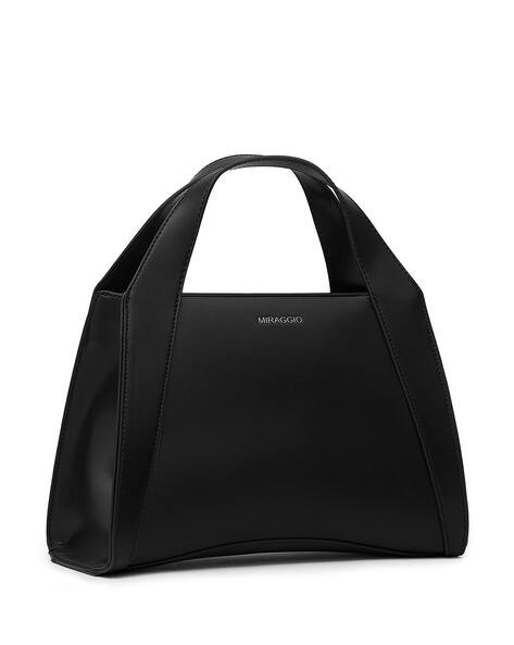 MIRAGGIO Solid Satchel with Detachable Strap