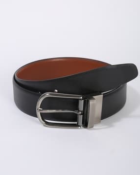 Reversible Leather Belt with Tang Buckle-image-6