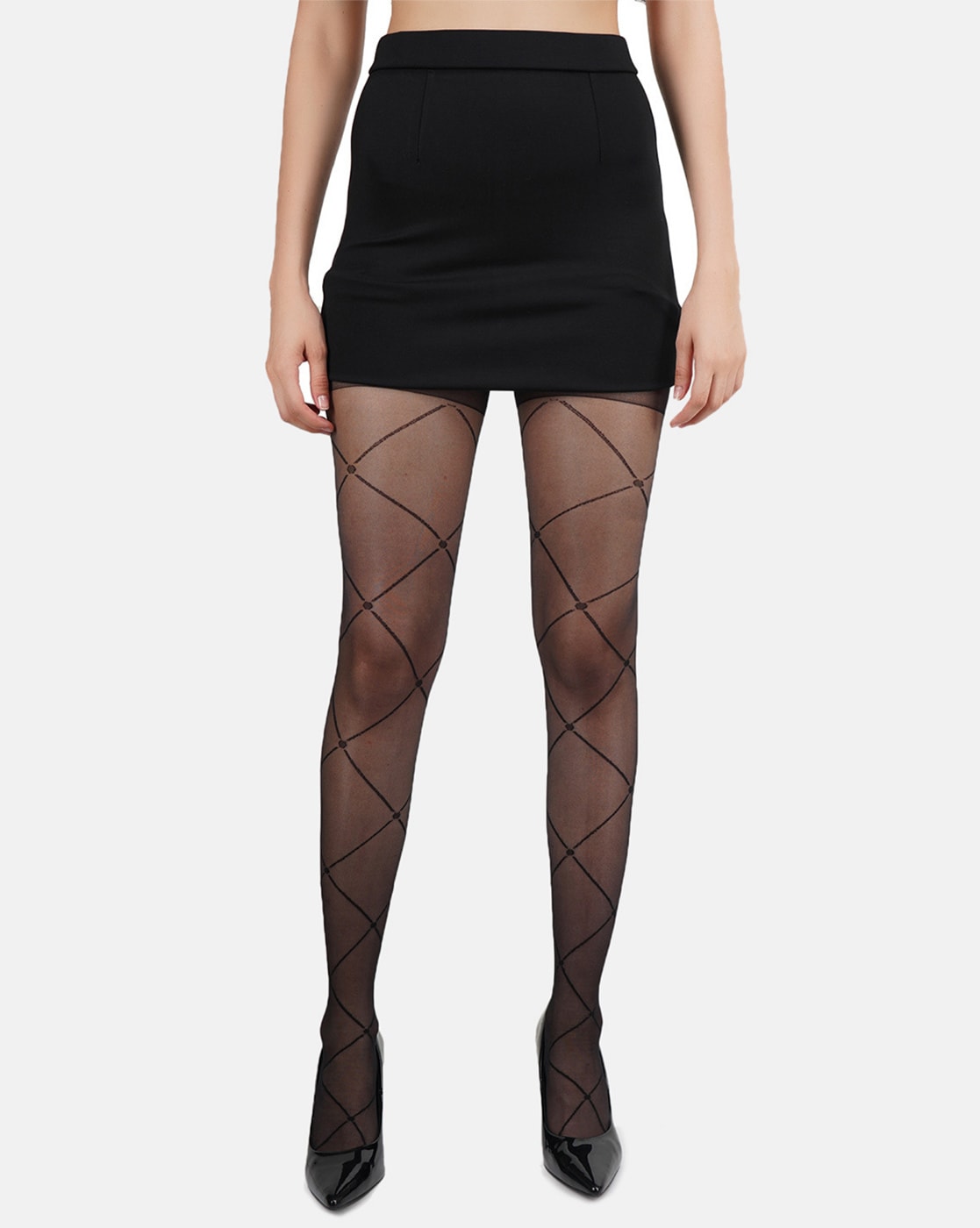Buy N2S NEXT2SKIN Women's Fishnet Pattern Mesh Pantyhose Stockings  (N2S211_Pz, Black, Small Net) for Women Online in India