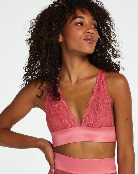 pink lace bralette top