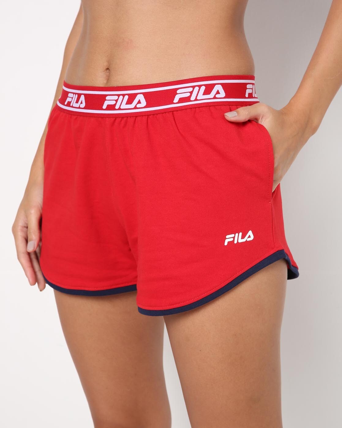 fila shorts womens red