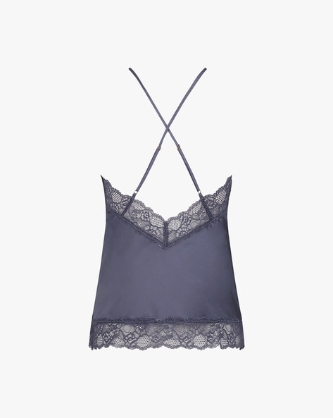 Lace Camisole with Strappy Sleeves