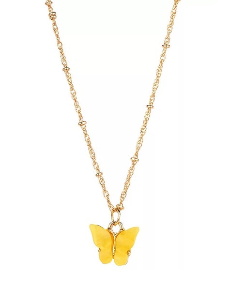 14k Yellow Gold Butterfly Necklace – Comstock Heritage, Inc.