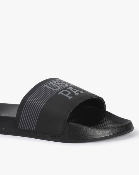 Black discount polo slides