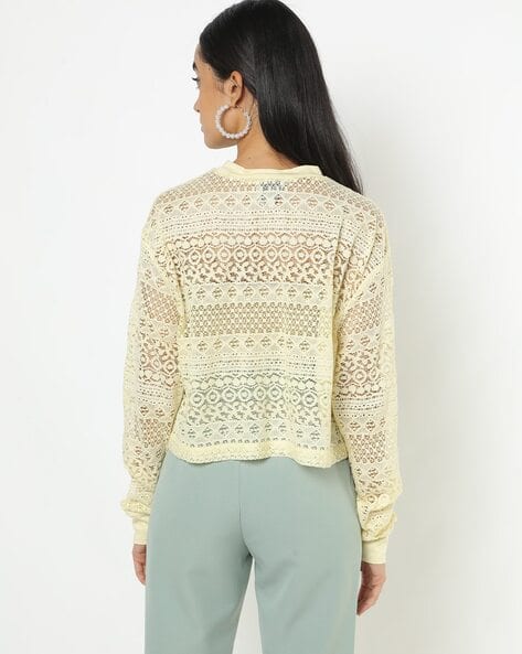 Lace Loose Fit Pullover view 3