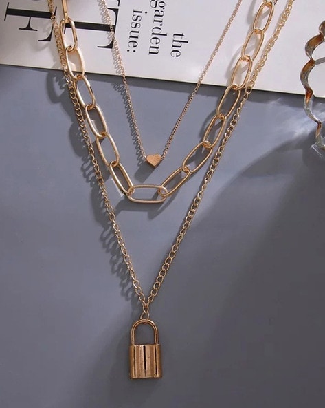 Chain Necklace with Combination Lock