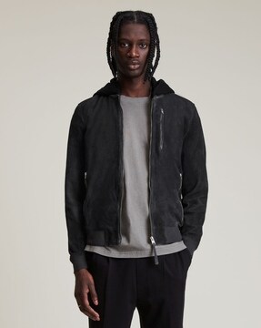 Allsaints raven bomber top