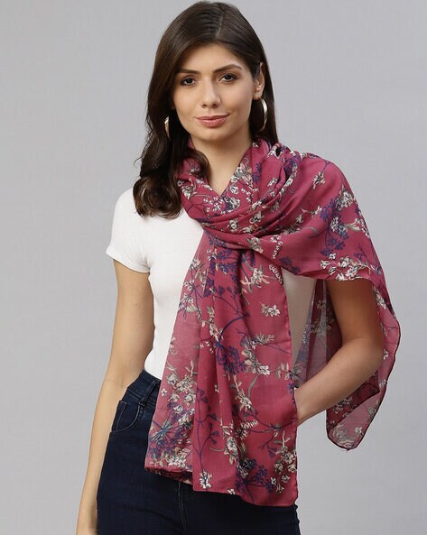 Floral Print Cotton Scarf Price in India
