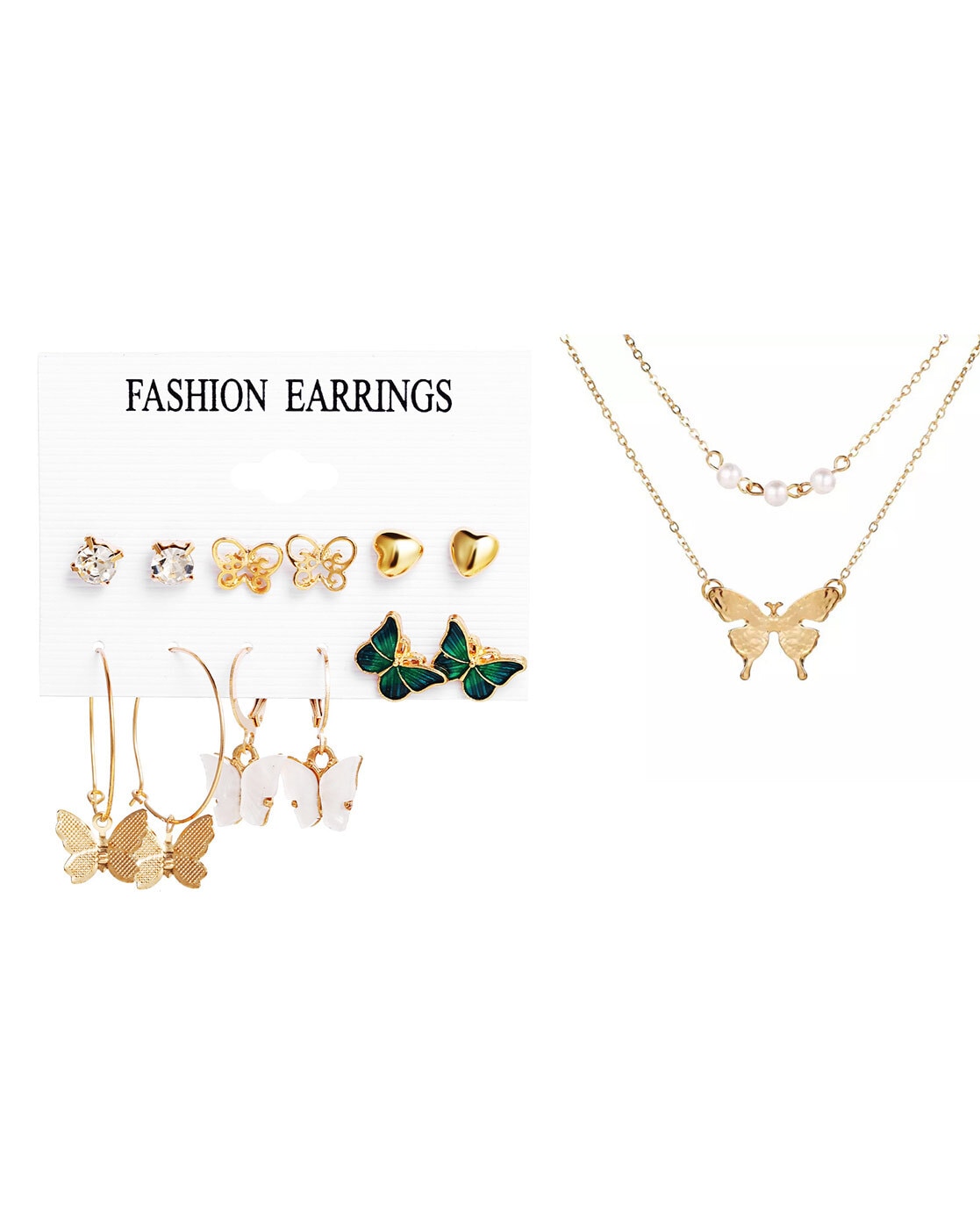 fcity.in - Diamond Butterfly Earring Set For Women For Korean Western  Fashion /