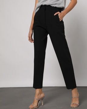 Buy Black Trousers & Pants for Women by Outryt Online 