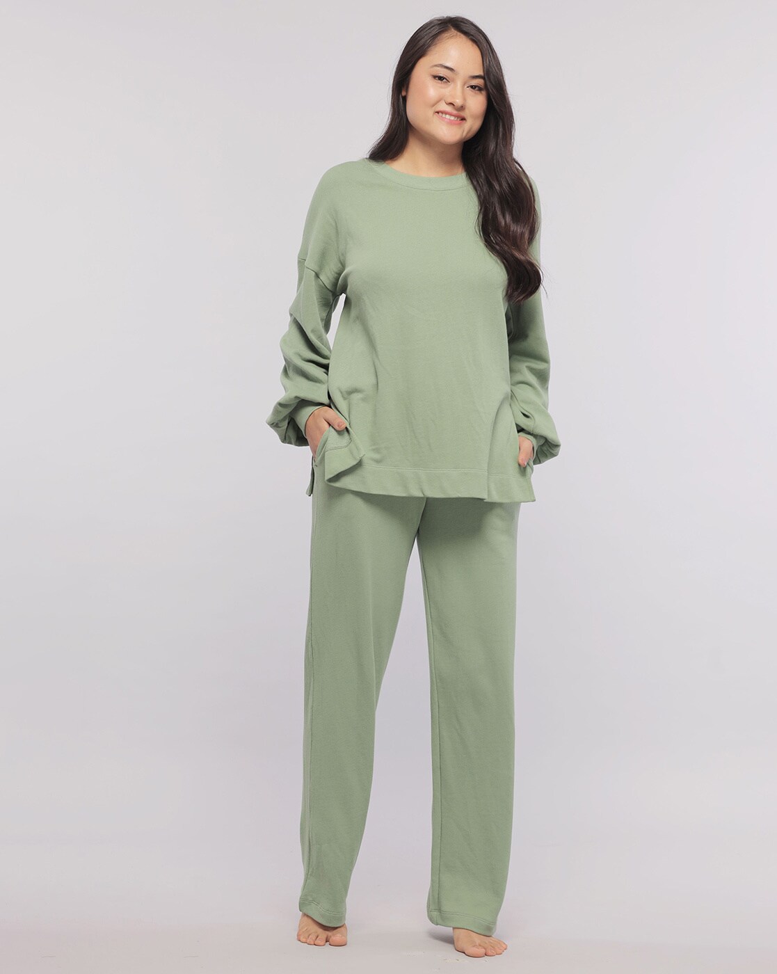 Green Ladies Pajama Set - Manufacturer Exporter Supplier from