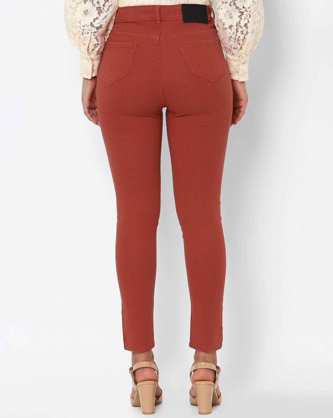 Buy Rust Jeans u0026 Jeggings for Women by ALLEN SOLLY Online | Ajio.com