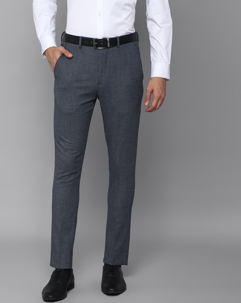 Buy LOUIS PHILIPPE Solid Polyester Viscose Regular Fit Men's Casual Trousers  | Shoppers Stop