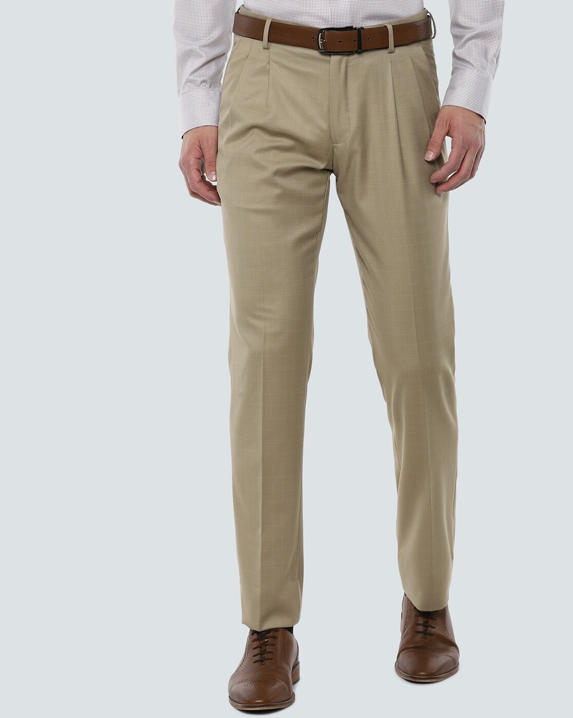 Buy Louis Philippe Khaki Trousers Online  728179  Louis Philippe