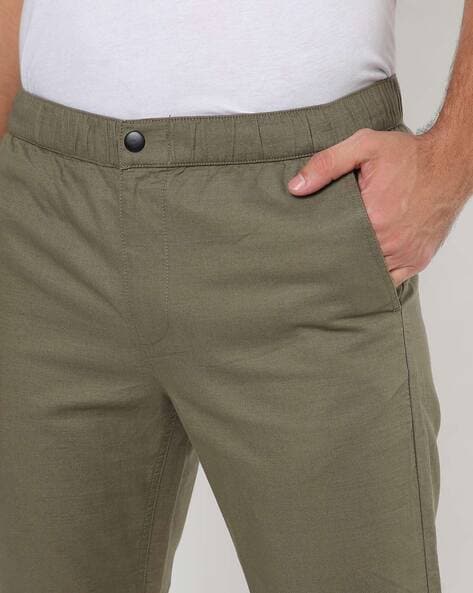 Buy Olive Green Trousers & Pants for Men by DNMX Online