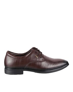 Leather Flat Heeled Derbys