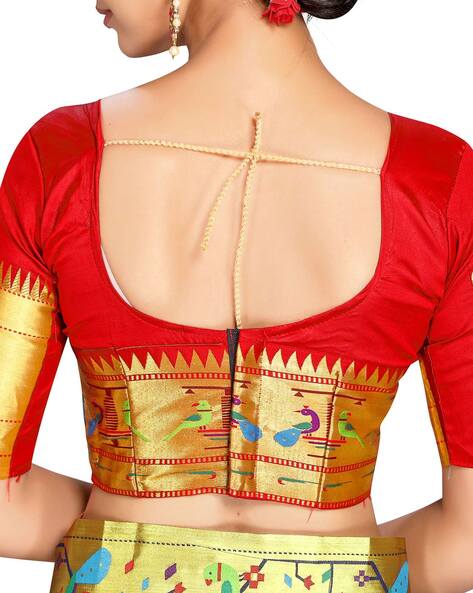 Blouse design images for paithani saree – Paithani Sarees Blouse Design  Collections – Utsav Fashion – Blouses Discover the Latest Best Selling Shop  women's shirts high-quality blouses