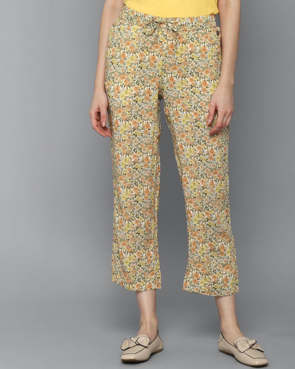 Women Floral Printed Drawstring Loose Comfy Wide Leg Trousers Casual Long  Pants  Fruugo IN
