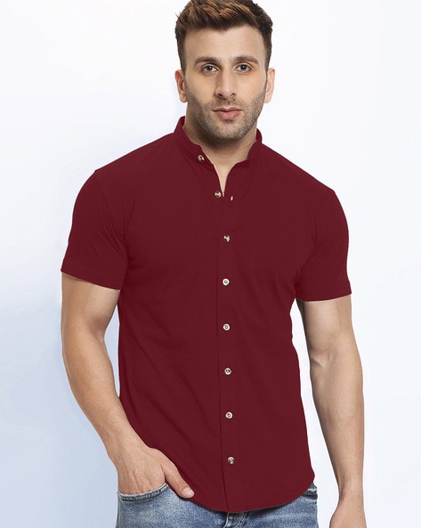 Buy Maroon Shirts For Men By Gespo Online | Ajio.Com